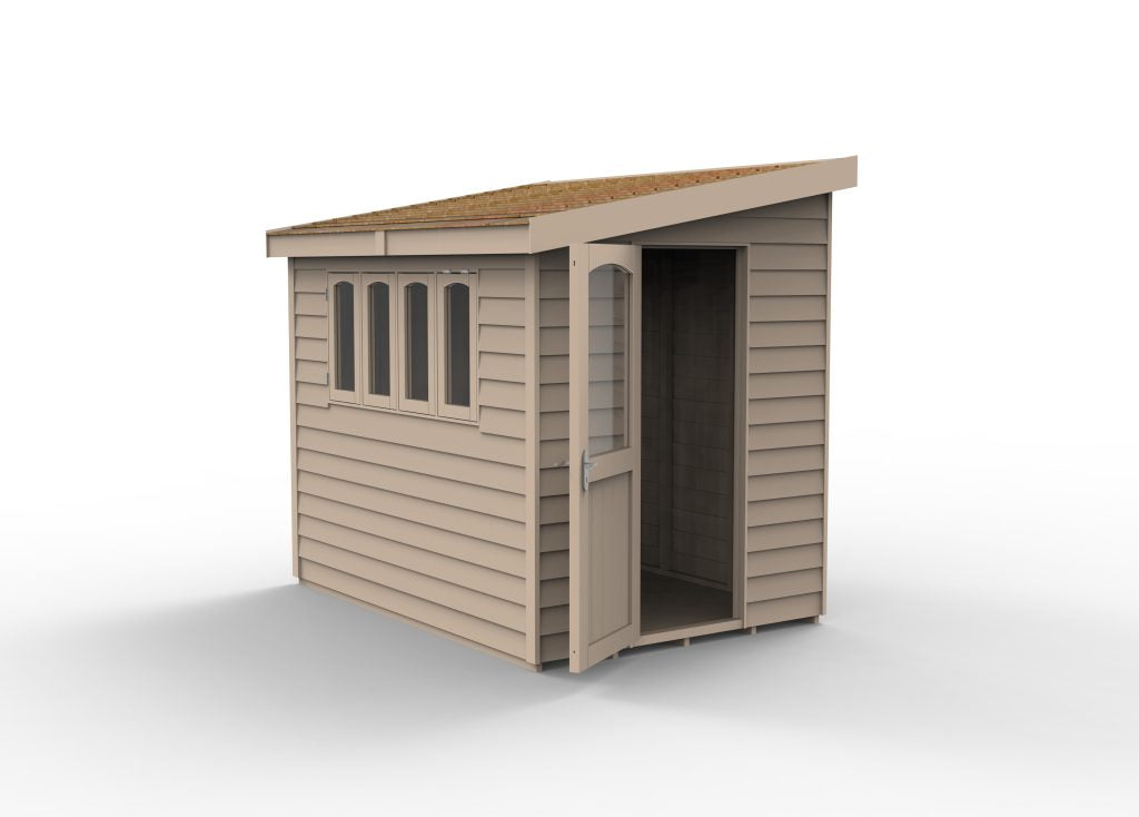 Forest Garden Redwood Lap Forest Retreat 6x8 Pent Shed