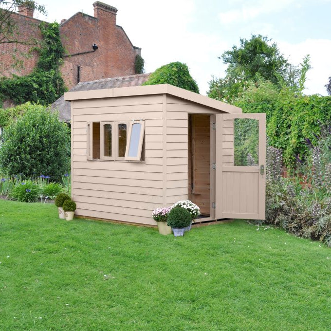 Forest Garden Redwood Lap Forest Retreat 6x8 Pent Shed