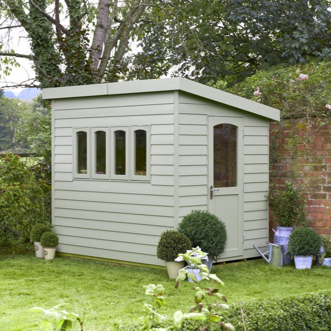 Forest Garden Redwood Lap Forest Retreat 6x8 Pent Shed