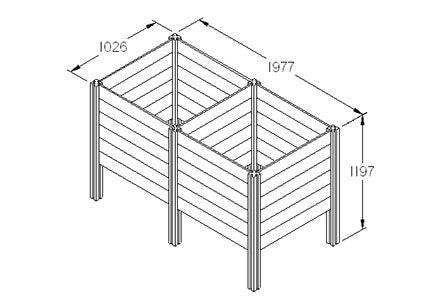 Forest Garden Slot Down Compost Bin Extension Kit