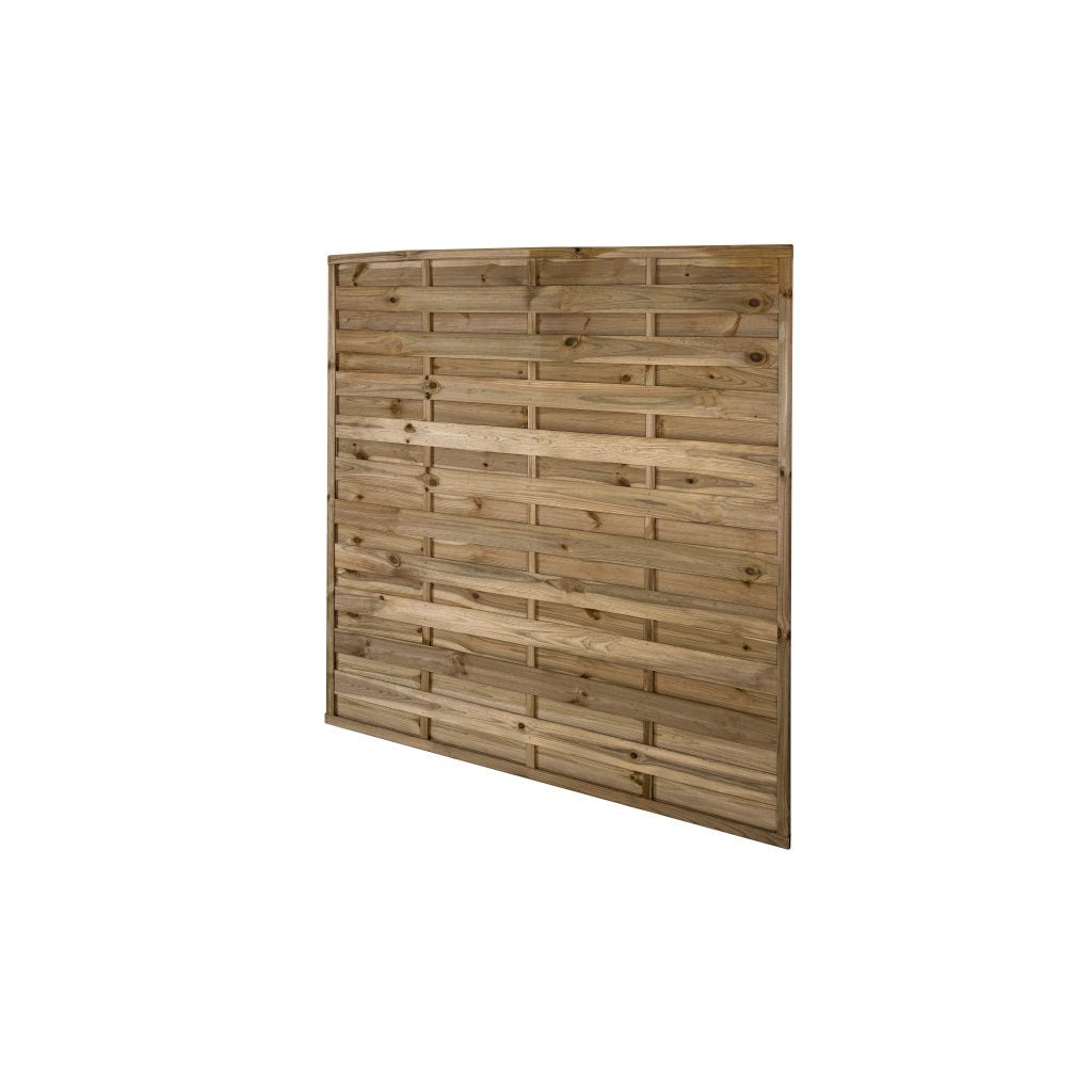 Forest Garden Pressure Treated Decorative Flat Top Fence Panel