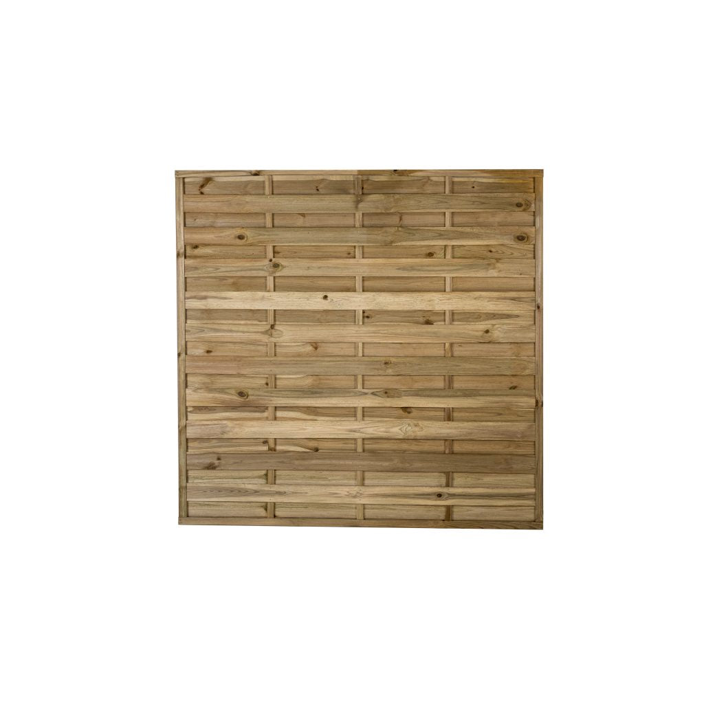 Forest Garden Pressure Treated Decorative Flat Top Fence Panel
