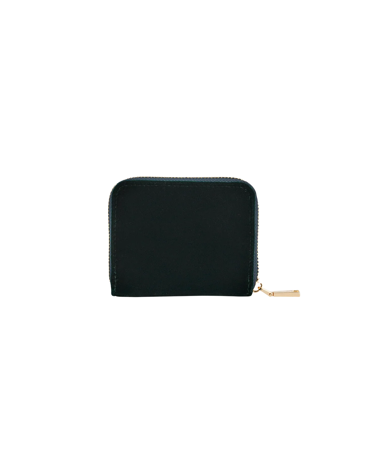 Fable Green Fawn Embroidered Purse Small in green velvet featuring detailed deer artwork and gold zip