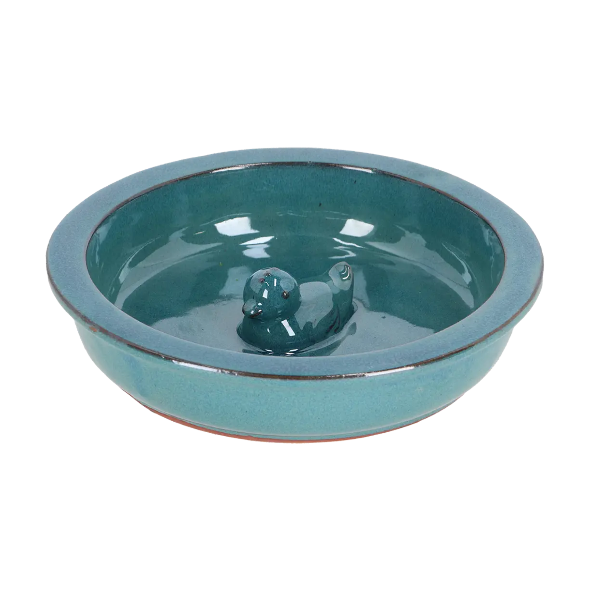 Fallen Fruits Round Ceramic Duck Bird Bath