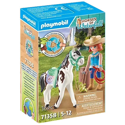 Playmobil Horses of Waterfall Feeding Time with Ellie and Sawdust