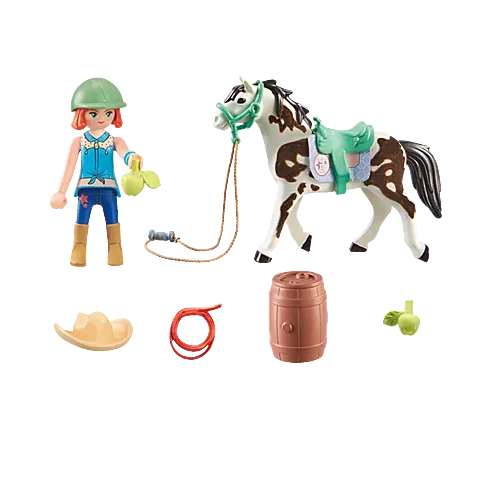 Playmobil Horses of Waterfall Feeding Time with Ellie and Sawdust