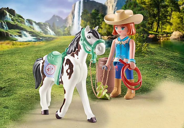 Playmobil Horses of Waterfall Feeding Time with Ellie and Sawdust