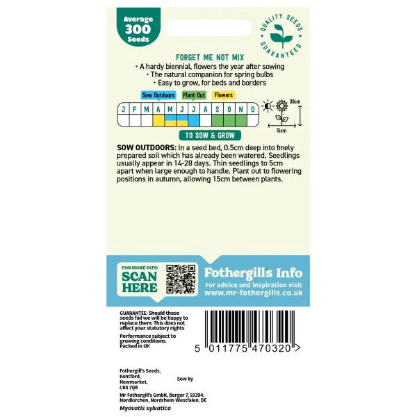 Fothergill's Forget Me Not Mixed Seeds