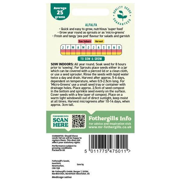Fothergill's Alfalfa Sprouting Seeds