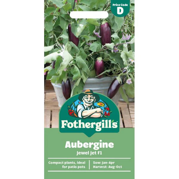 Fothergill's Aubergine Jewel Jet F1 Seeds