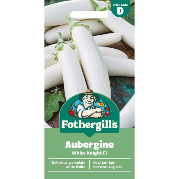Fothergill's Aubergine White Knight F1 Vegetable Seeds