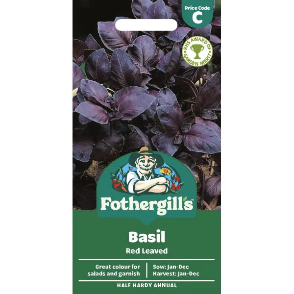 Fothergill's Basil Red Leaved Seeds