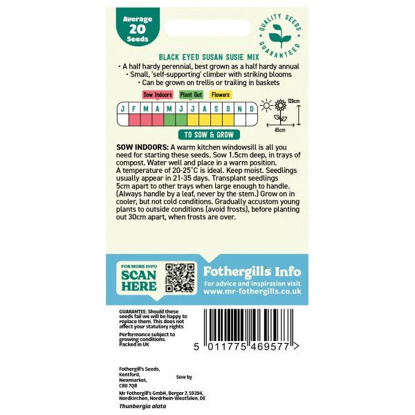 Fothergill's Black-eyed Susan Susie Mixed Seeds