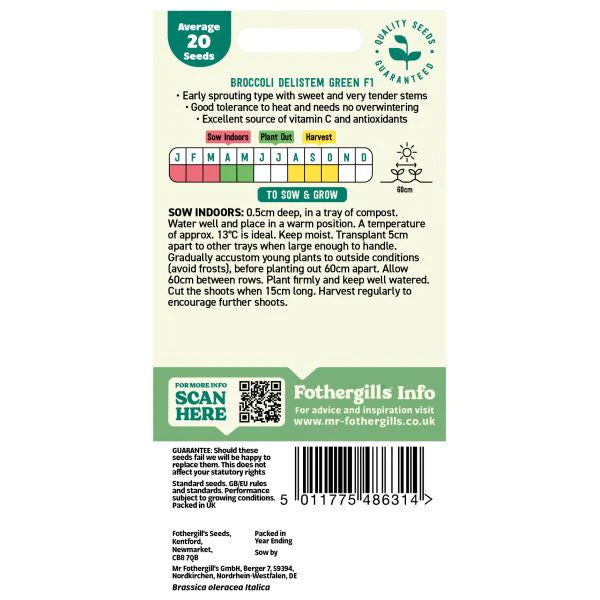 Fothergill's Broccoli Delistem Green Seeds