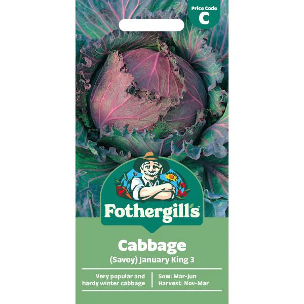Fothergill's Cabbage Savoy January King 3 Seeds