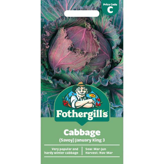 Fothergill's Cabbage Savoy January King 3 Seeds