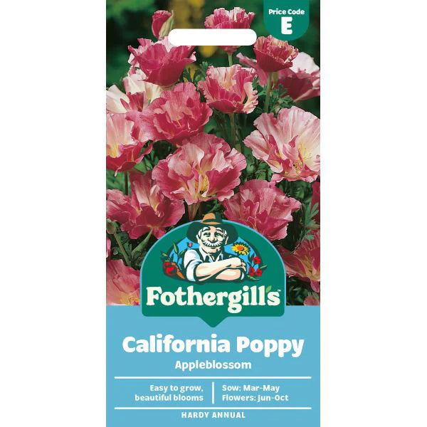 Fothergill's Californian Poppy Appleblossom Pink Seeds