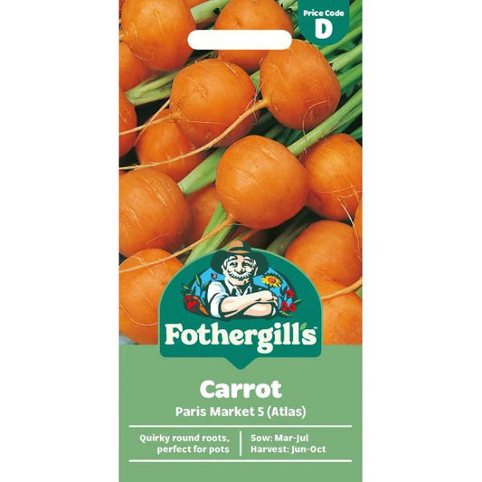 Fothergill's Carrot Paris Market 5 Atlas Seeds