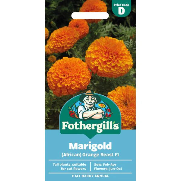 Fothergill's Marigold African Orange Beast F1 Flower Seeds