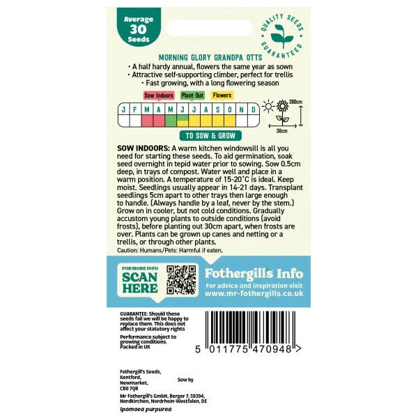 Fothergill's Morning Glory Grandpa Otts Seeds