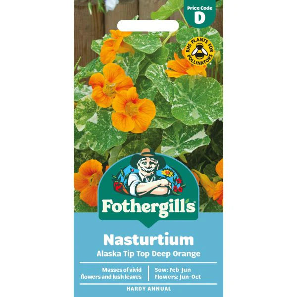 Fothergill's Nasturtium Alaska Deep Orange Seeds