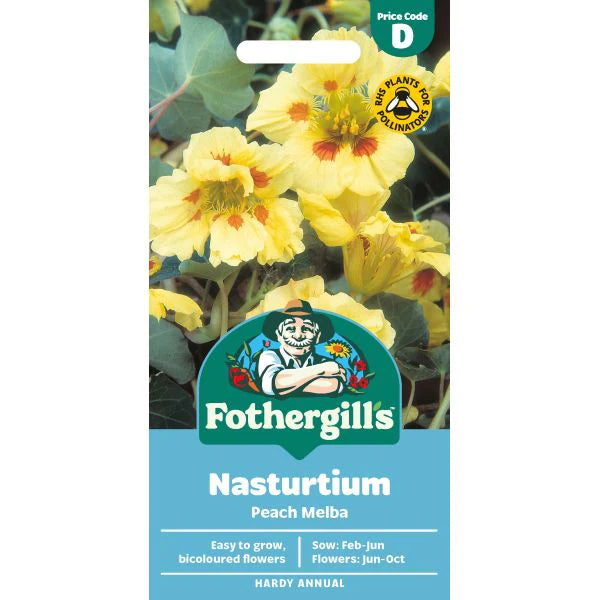 Fothergill's Nasturtium Peach Melba Seeds