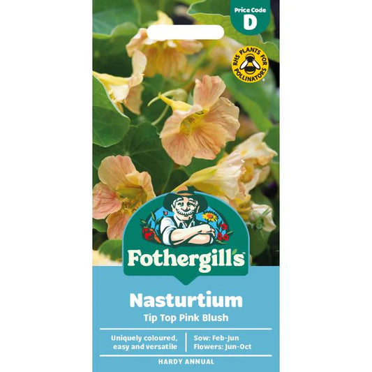 Fothergill's Nasturtium Tip Top Pink Blush Seeds