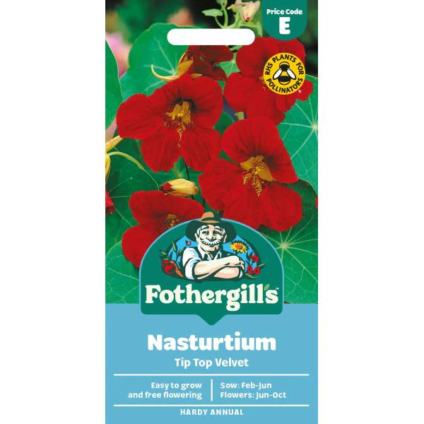 Fothergill's Nasturtium Tip Top Velvet Seeds