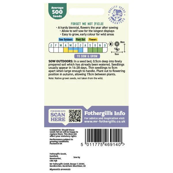 Fothergill's Nature's Helpers Forget-Me-Not Field Wildflower Seeds