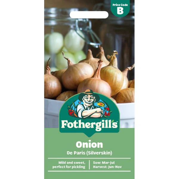 Fothergill's Onion De Paris Silverskin Vegetable Seeds