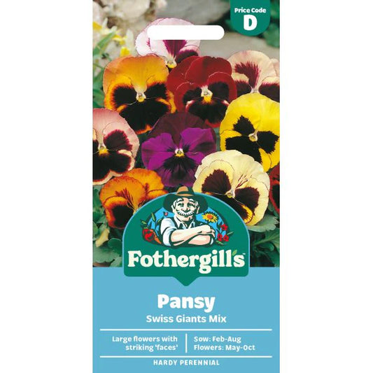 Fothergill's Pansy Swiss Giants Mixed Seeds