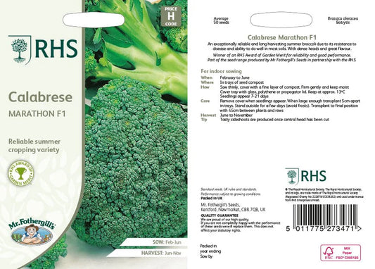 Fothergill's RHS Calabrese Marathon F1 Seeds