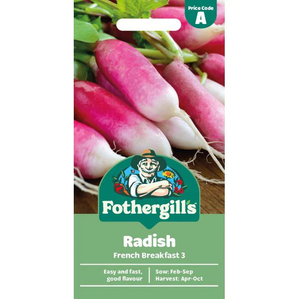 Fothergill's Radish French Breakfast 3 Seeds