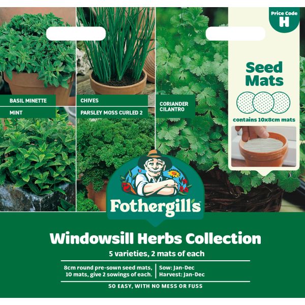 Fothergill's Windowsill Herb Mat Collection Seeds