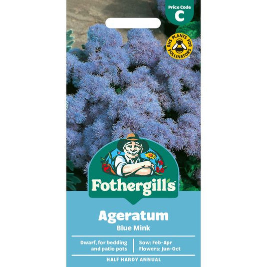 Fothergills Ageratum Blue Mink Seeds