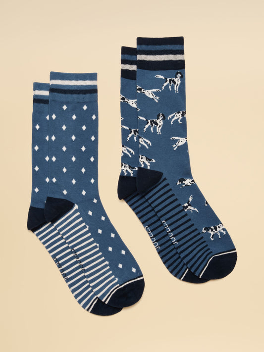 Joules Kingsbury Men's 2 Pack Socks
