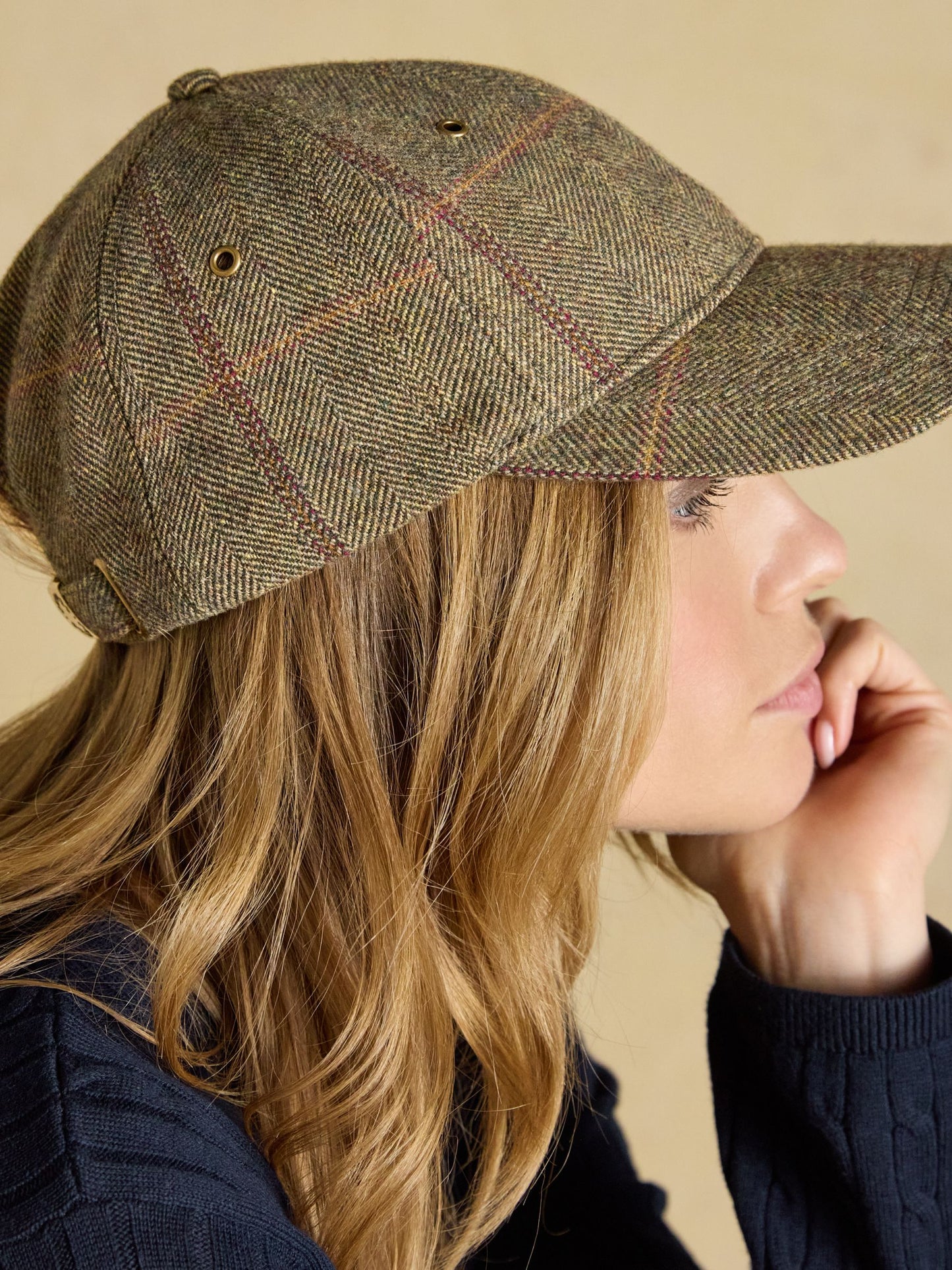Joules Perry Tweed Baseball Cap