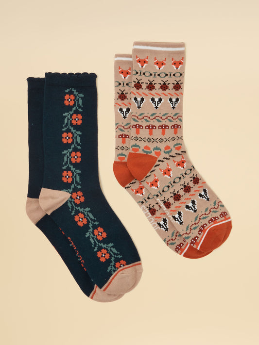 Joules Everyday Women's 2 Pack Socks