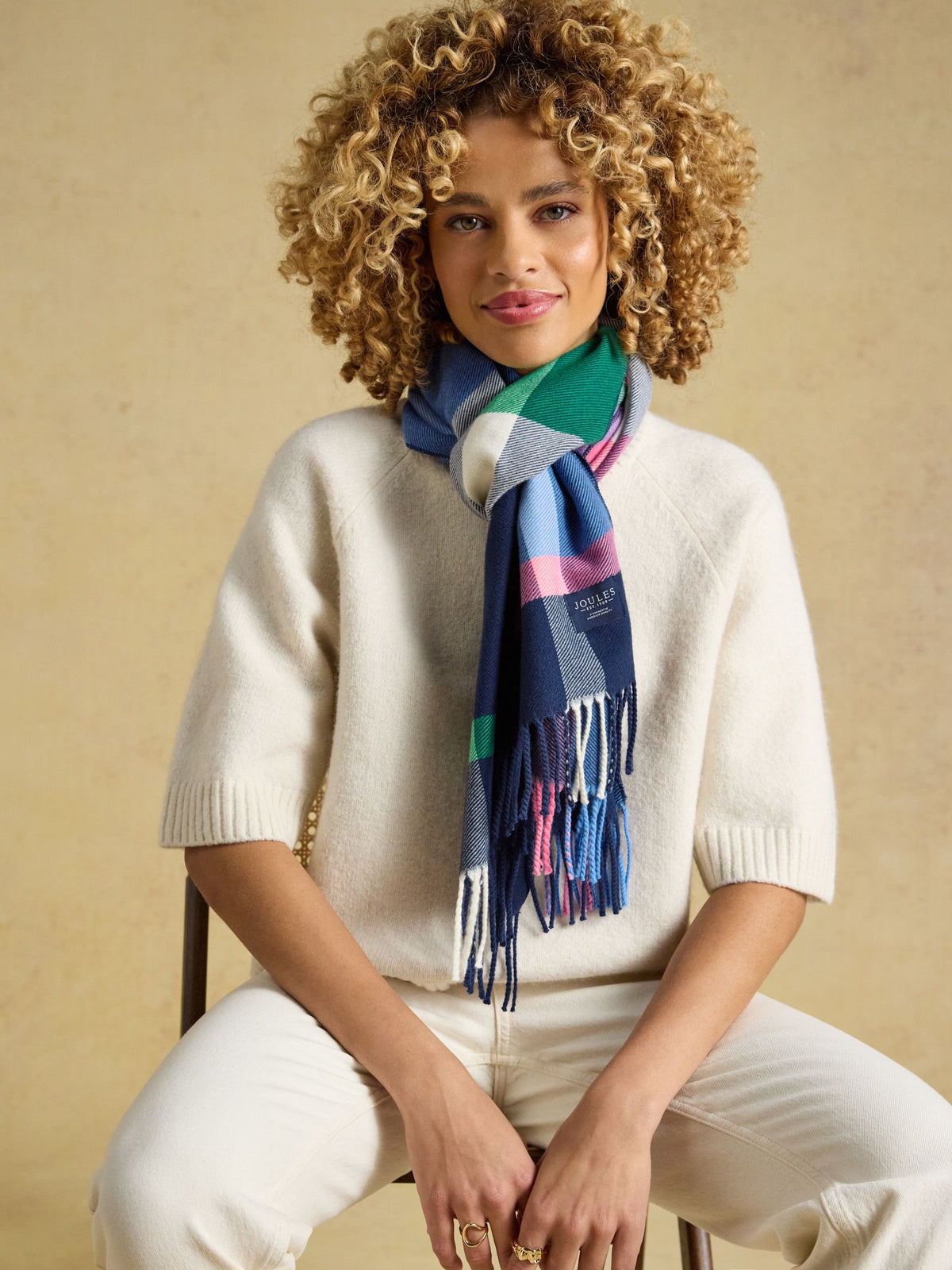 Joules Langtree Check Scarf