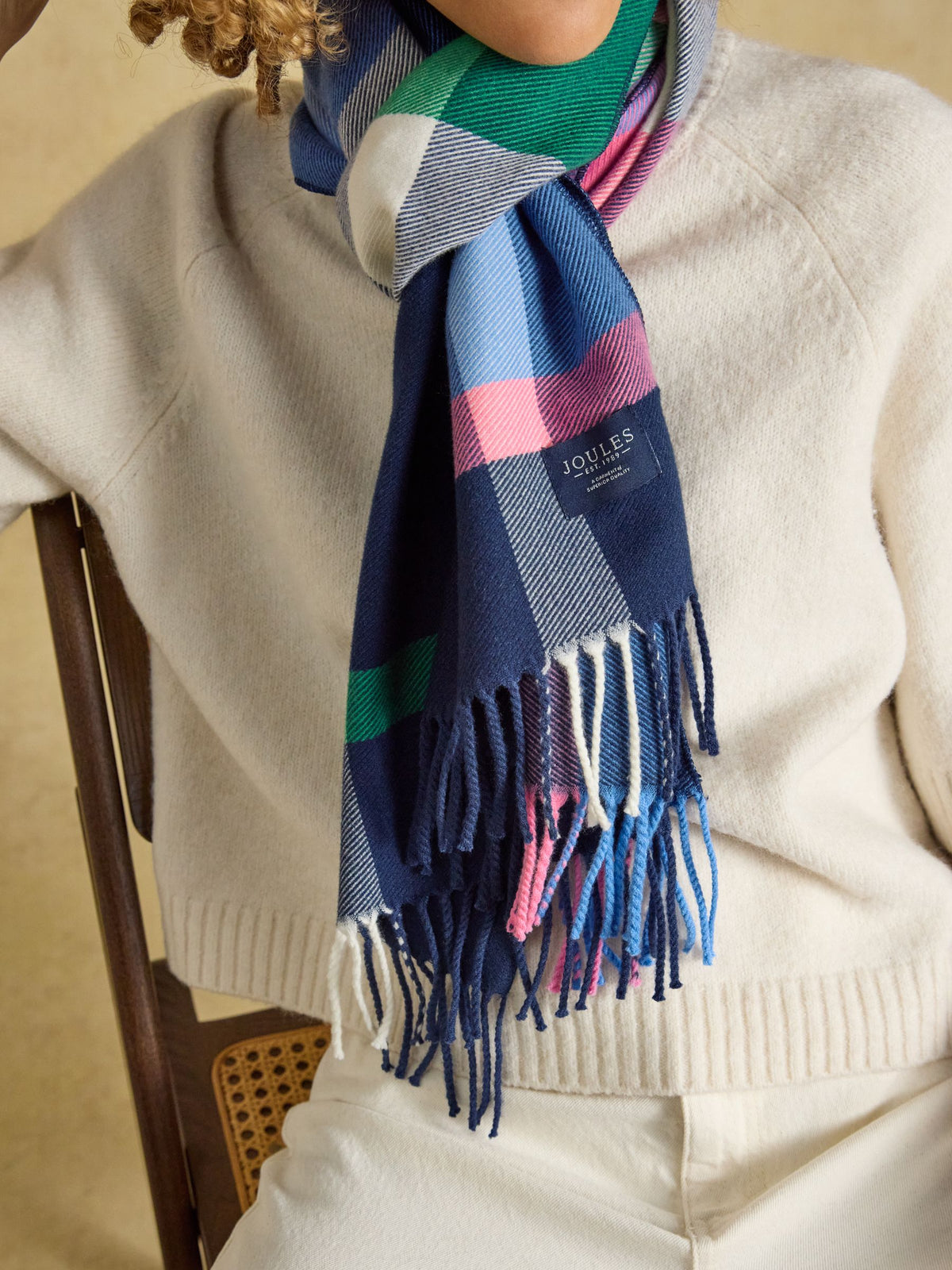 Joules Langtree Check Scarf