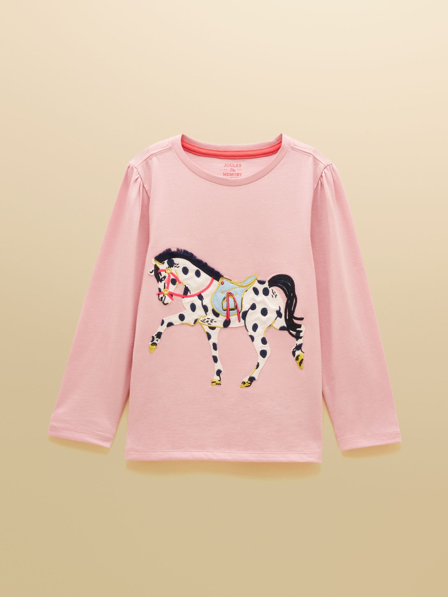 Joules Girls Ava Applique Long Sleeve Top