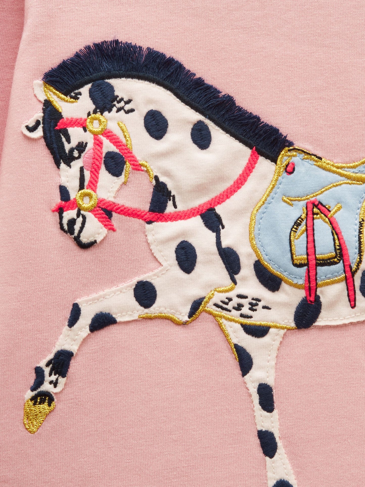 Joules Girls Ava Applique Long Sleeve Top