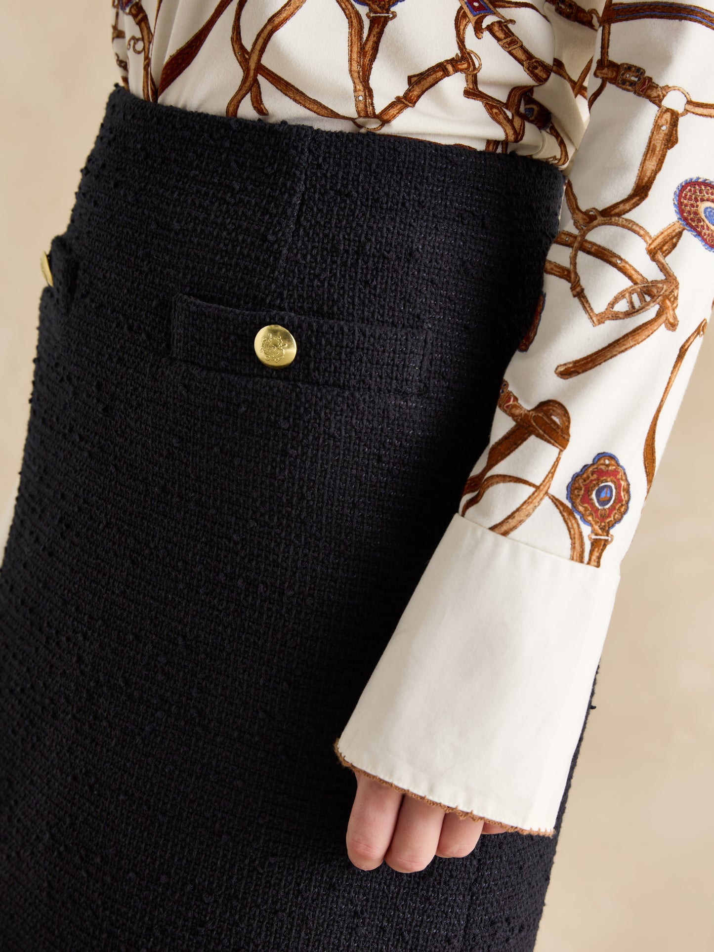 Joules Celeste Bouclé A-Line Skirt