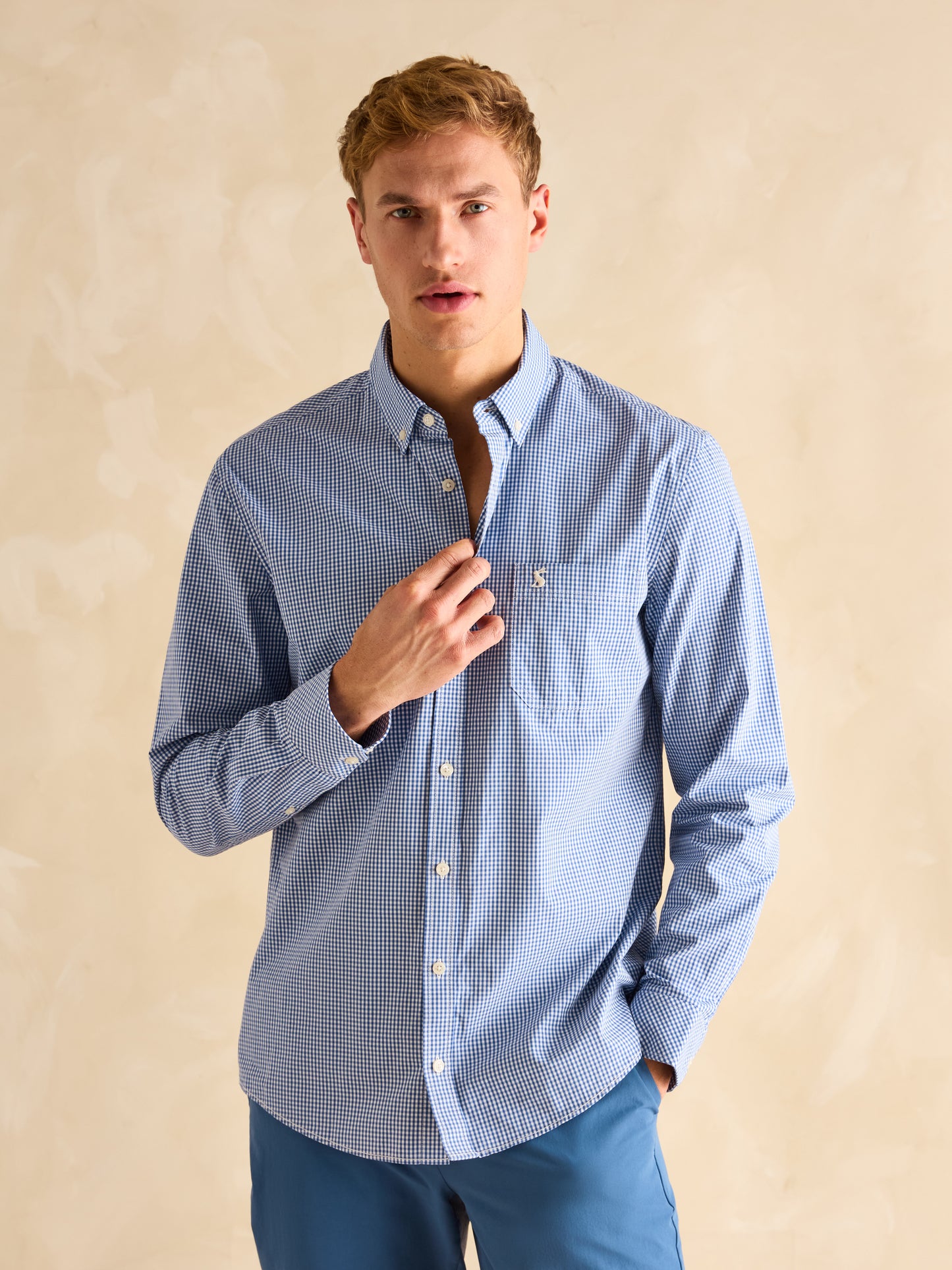 Joules Poplin Gingham Check Classic Fit Shirt