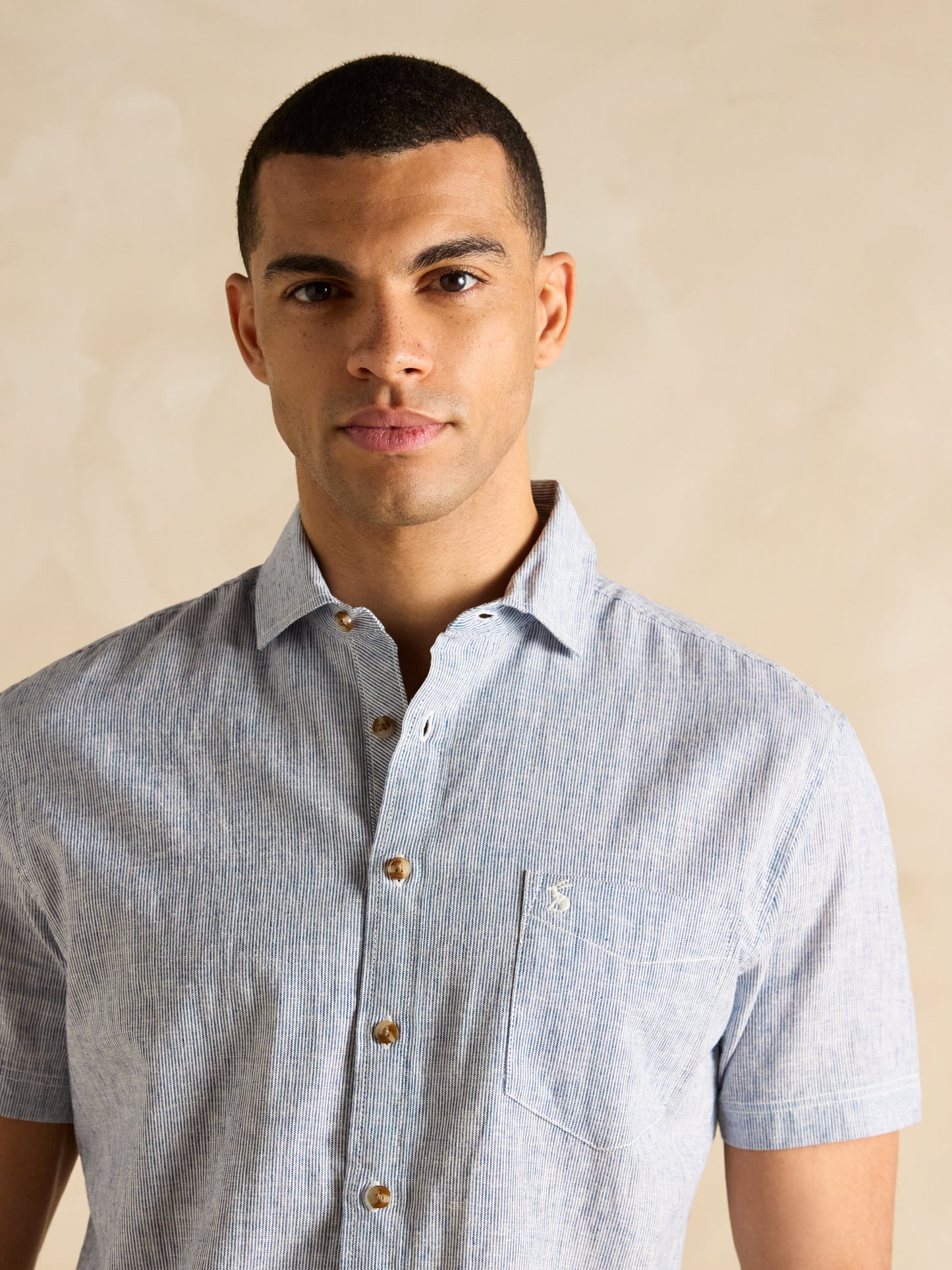 Joules Short-Sleeve Linen Shirt