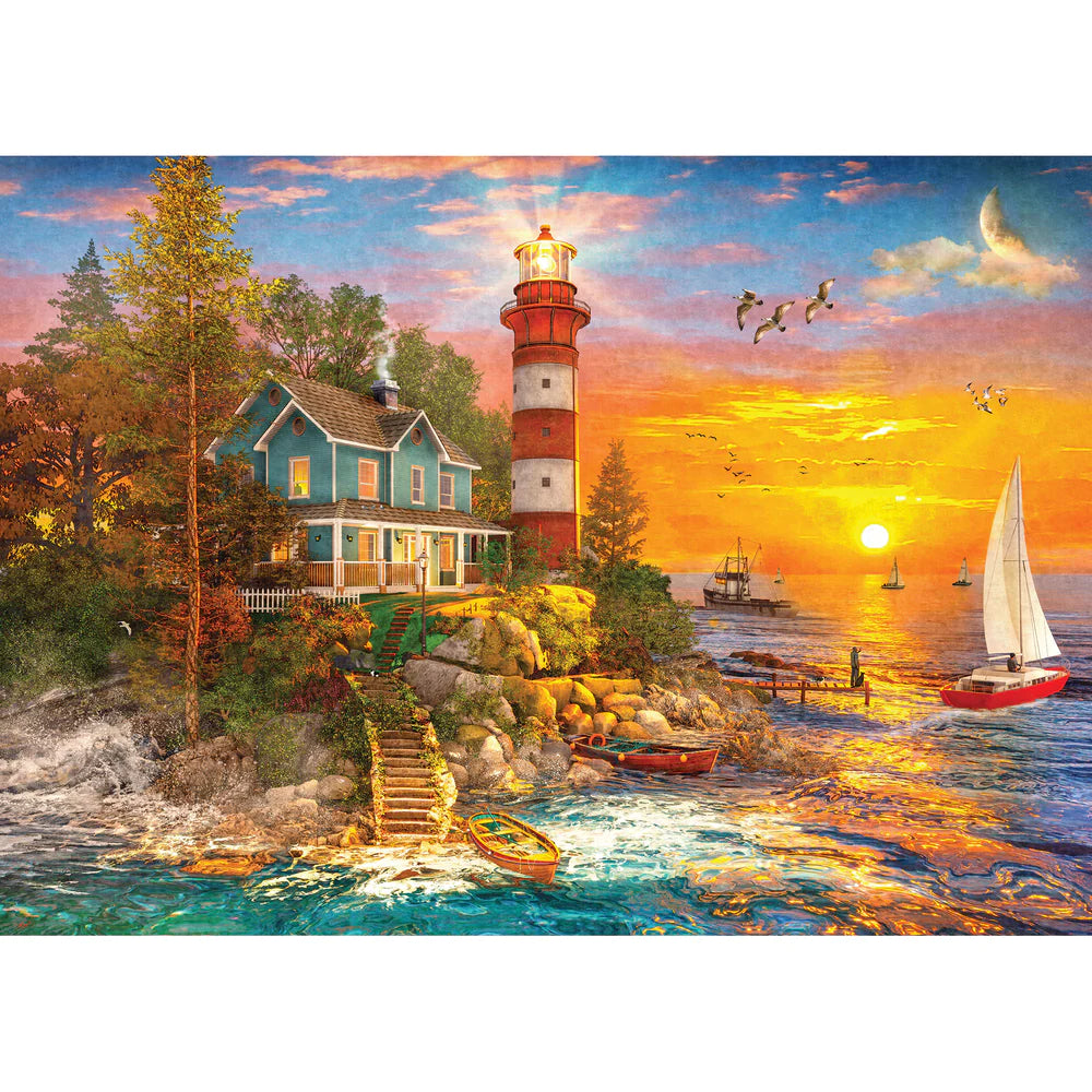 Gibsons Lighthouse Island 500 Piece Jigsaw Puzzle