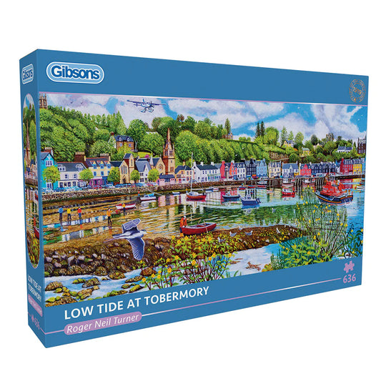 Gibsons Low Tide at Tobermory Panoramic 636 Piece Jigsaw Puzzle