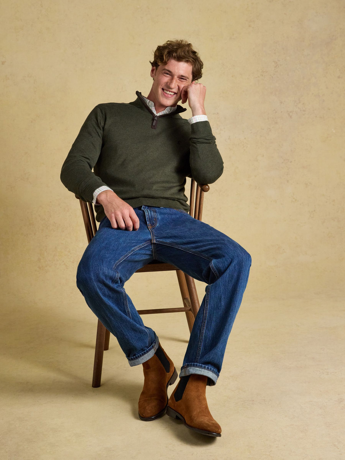 Joules Hillside Quarter Zip Knitted Jumper