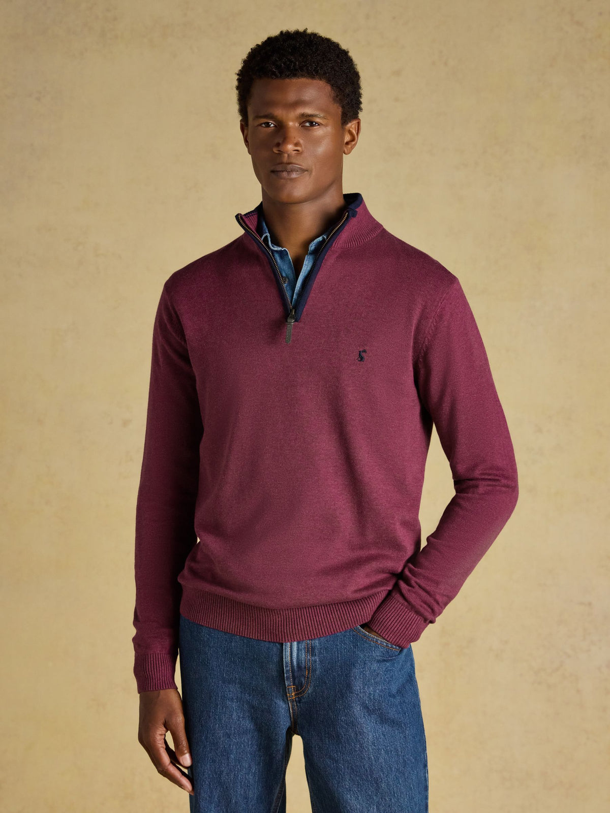 Joules Hillside Quarter Zip Knitted Jumper