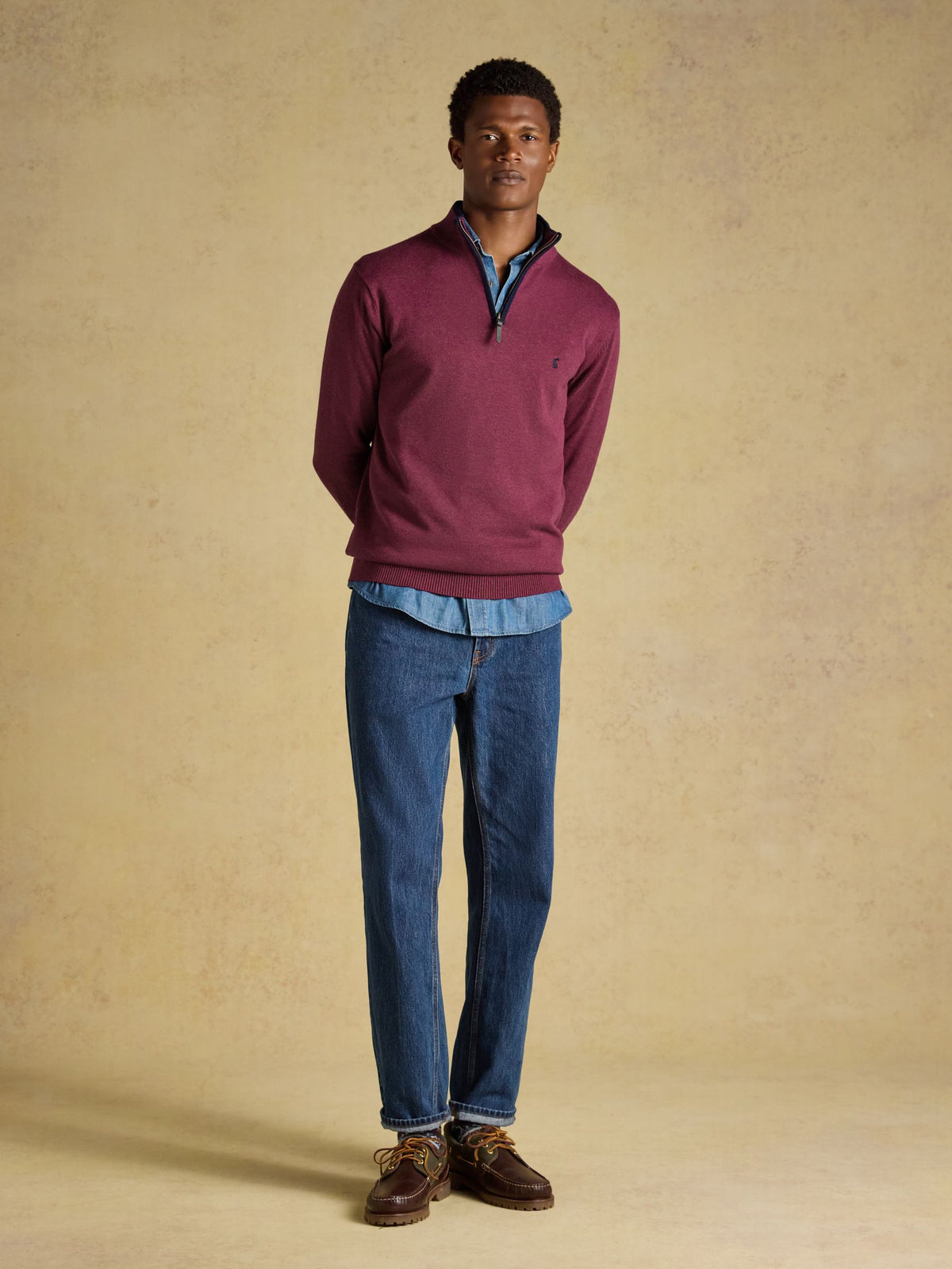 Joules Hillside Quarter Zip Knitted Jumper